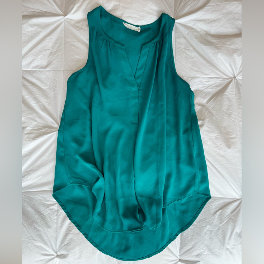 Teal Sleeveless Blouse